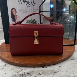 Apryl Red Clutch - PU Leather